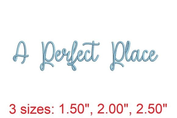 A Perfect Place Embroidery Font: A Designer's Review