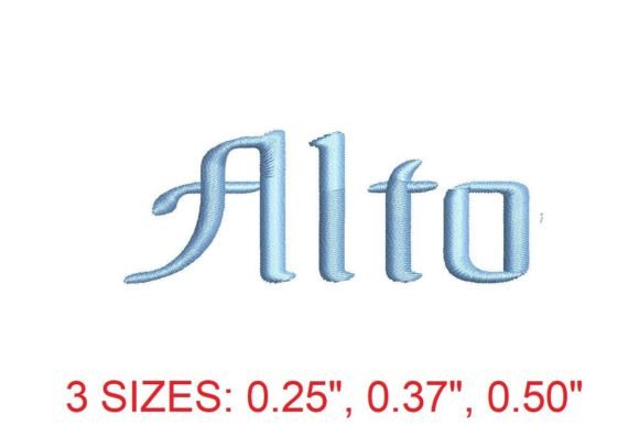 Alto Regular Embroidery Font: Precision Meets Elegance