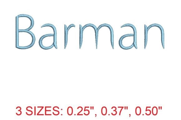 Barman Embroidery Font: Redefining Stitching Elegance