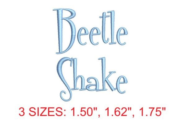 Beetle Shake Embroidery Font: A Designer's Take on This Creative Typeface