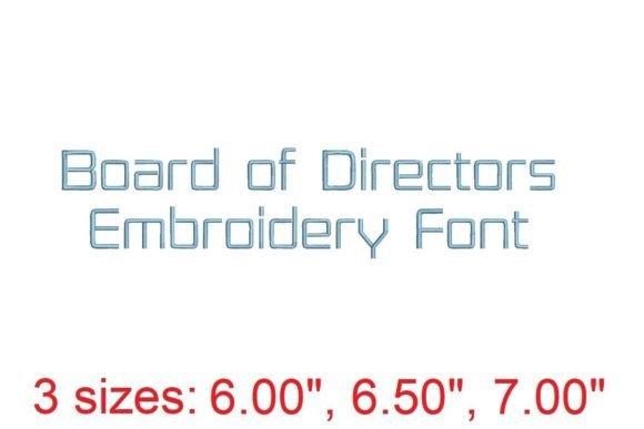 Board of Directors Embroidery Font: A Stitch of Sophistication