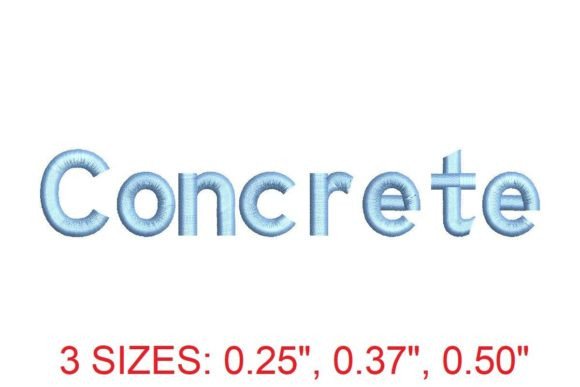 Concrete Embroidery Font: A Modern Edge for Your Stitching