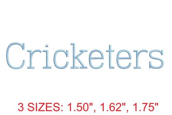 Cricketers Embroidery Font: The Sporting Spirit in Every Stitch