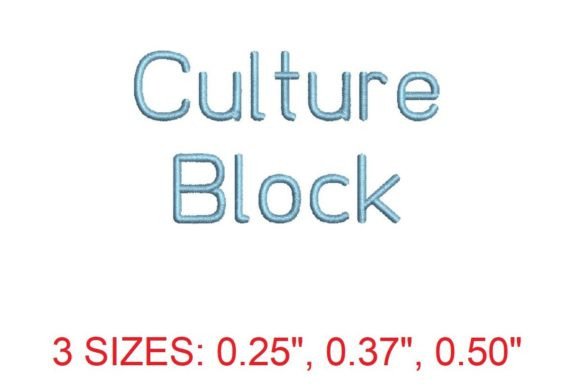 Culture Block Embroidery Font: A Bold Design Statement