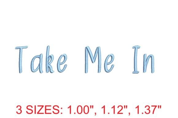 Discover the Elegant Take Me in Embroidery Font