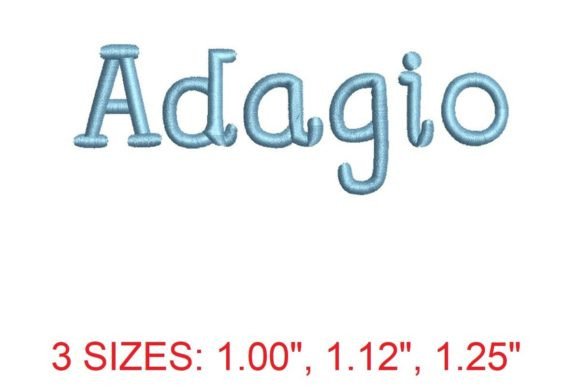 Elevate Your Stitching: Adagio Bold Embroidery Font