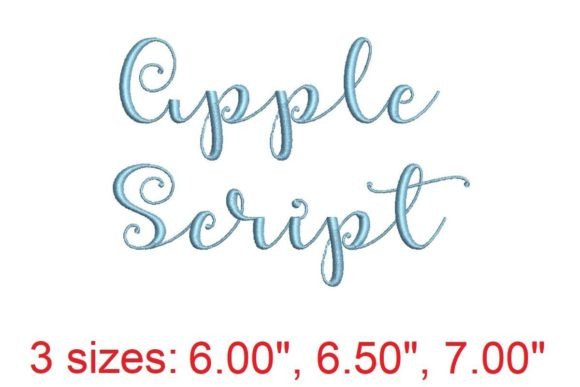 Elevate Your Stitching with Apple Script Embroidery Font