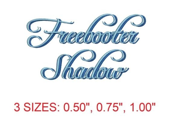 Freebooter Shadow Embroidery Font: A Bold Design Asset