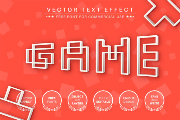 Game - Editable Text Effect, Font Style