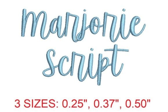 Marjorie Script Embroidery Font: Elegant Stitching for Modern Designs