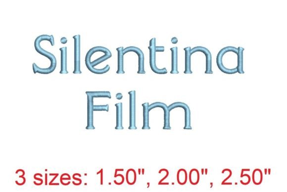 Modern Embroidery Style: The Silentina Film Font