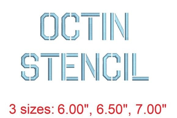 Octin Stencil Embroidery Font: Precision Meets Style