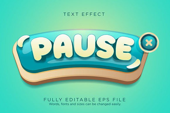 Pause Game UI Button Text Effect Font: Elevate Your Designs
