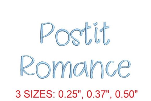 Postit Romance Embroidery Font: Crafting with Elegance