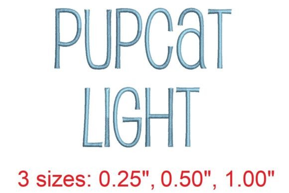 Pupcat Light Embroidery Font: A Whimsical Touch for Your Projects