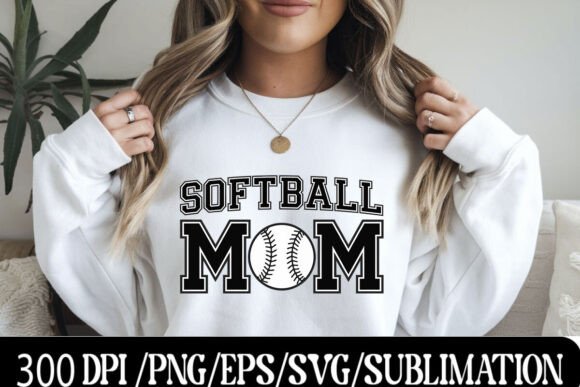 Softball Mom Typography Design: A Varsity-Style Typeface for Team Spirit