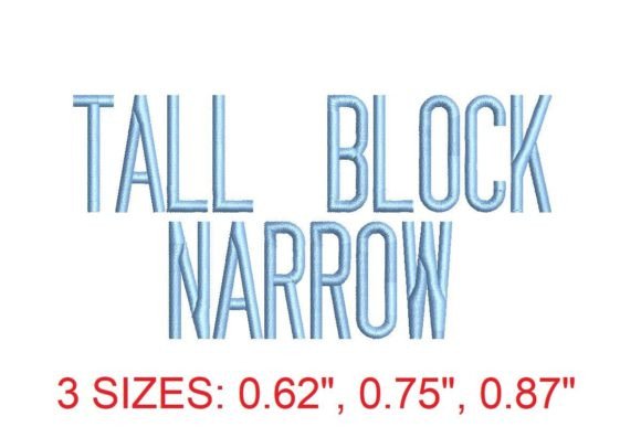 Tall Block Narrow Embroidery Font: Modern Style for Your Designs